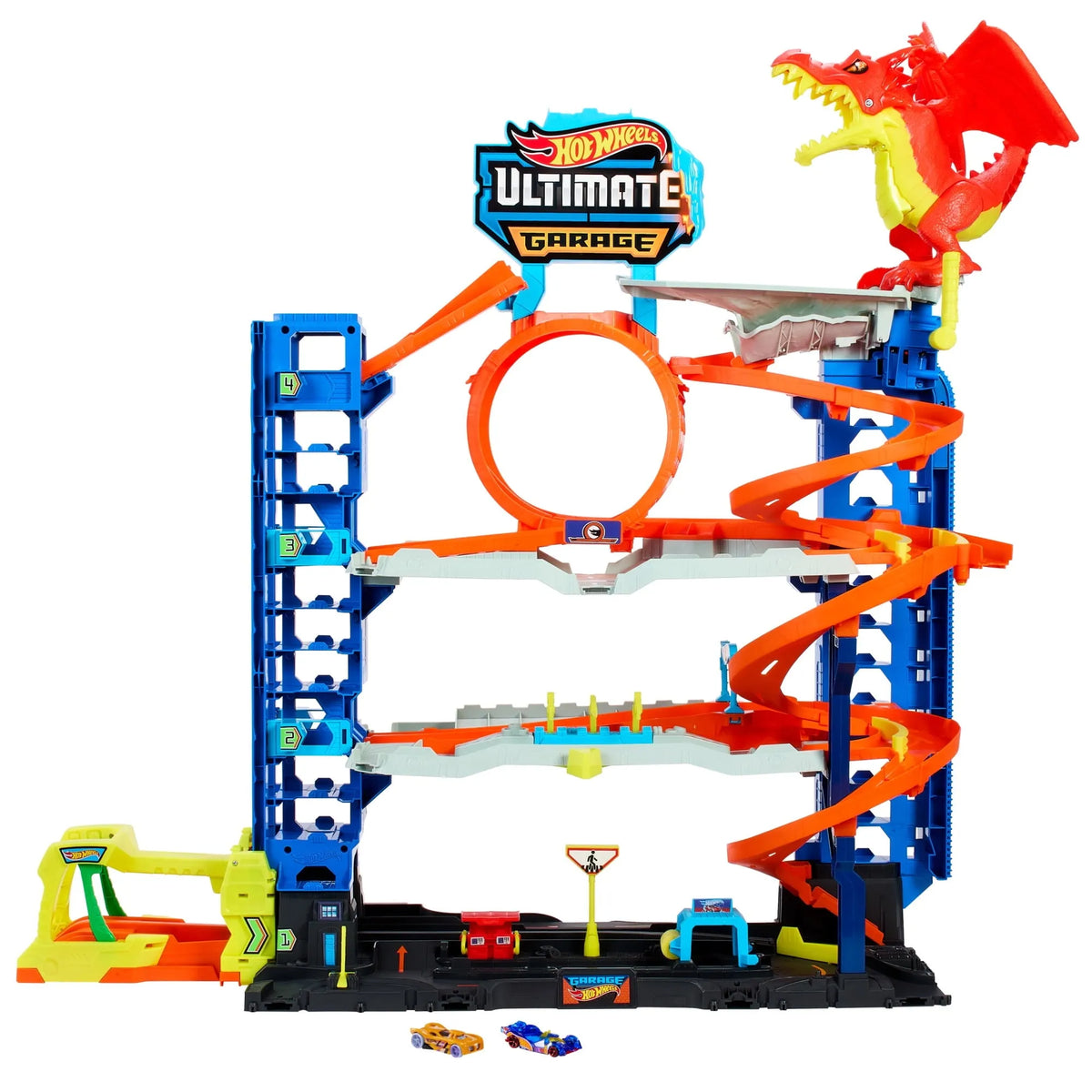 Hot Wheels City Ultimate Garage Playset With 2 Die-Cast Cars, Storage For 50+ Cars, Child Age 4-8