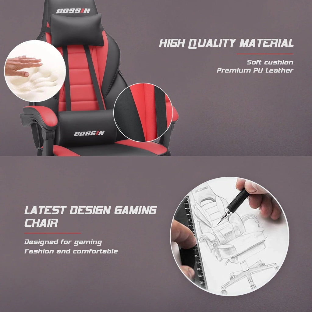 Racing Style Gaming Chair, 300 lbs Big And Tall High Back Computer Chair
