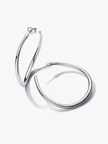 Organically Shaped 42 mm Open Hoop Earrings