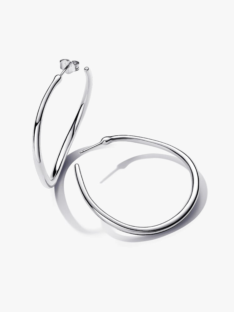Organically Shaped 42 mm Open Hoop Earrings
