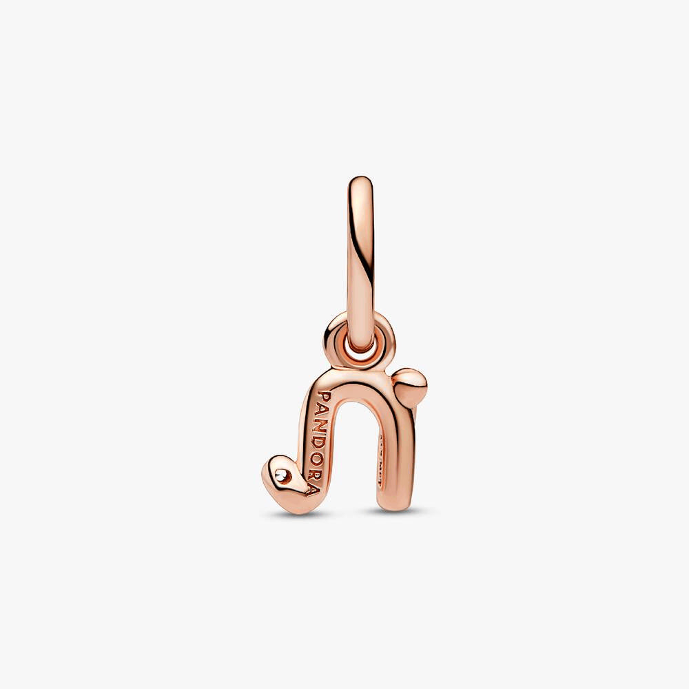 FINAL SALE - Letter N Script Alphabet Dangle Charm