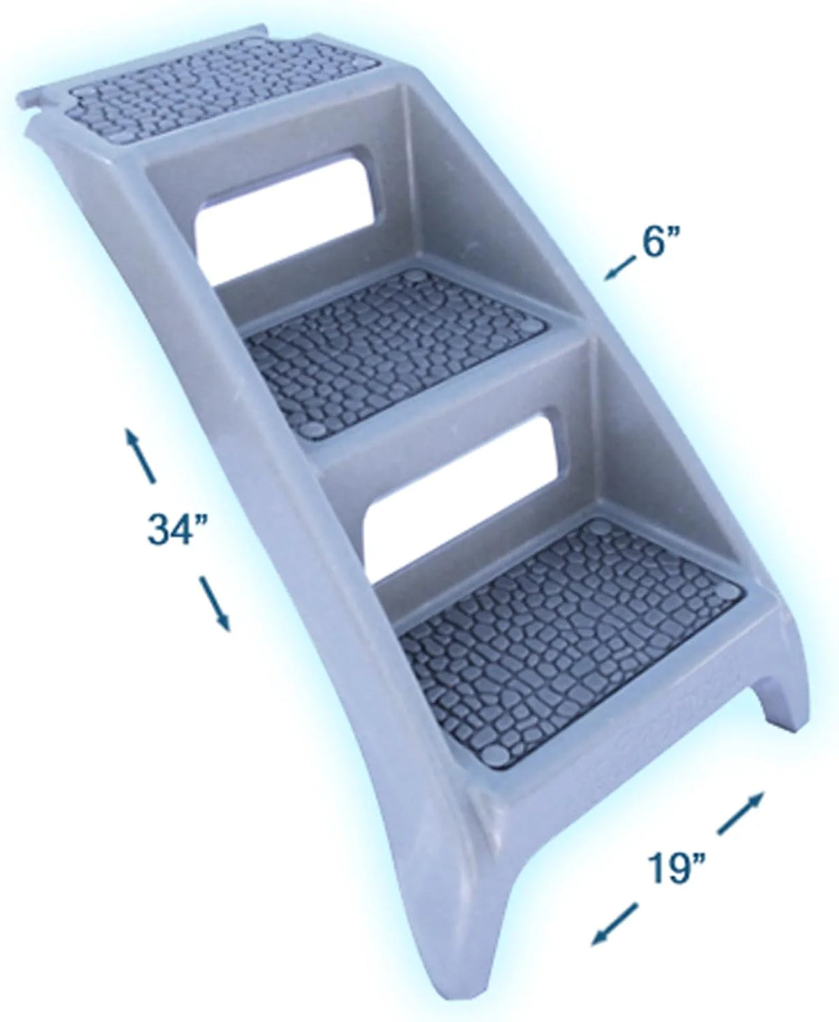 Booster Bath Large Elevated Pet Bathing Tub With Teal Steps Combo - 45 in x 21.25 in x 15 in