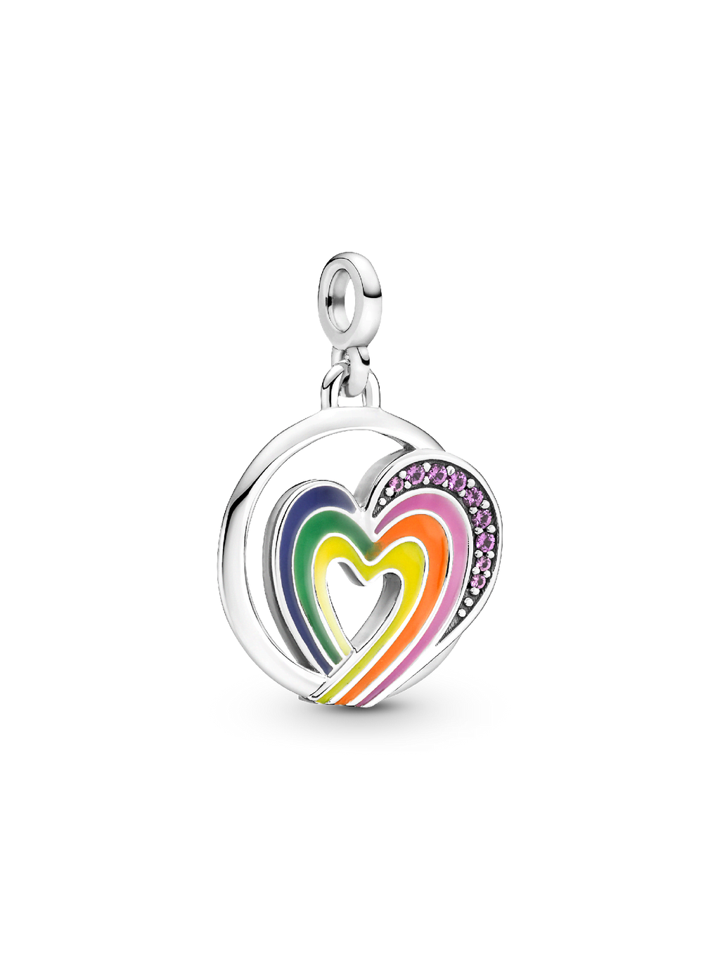 FINAL SALE - Pandora ME Rainbow Heart of Freedom Medallion Charm