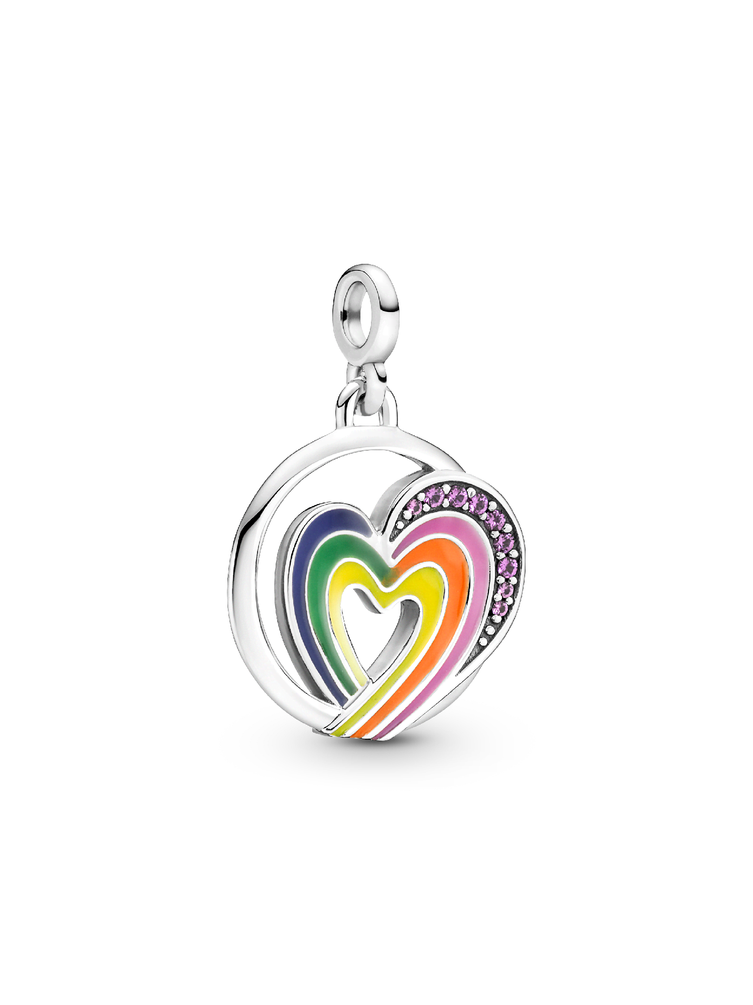 FINAL SALE - Pandora ME Rainbow Heart of Freedom Medallion Charm