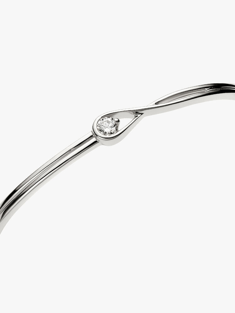 Pandora Infinite 14k White Gold Lab-grown Diamond Bangle