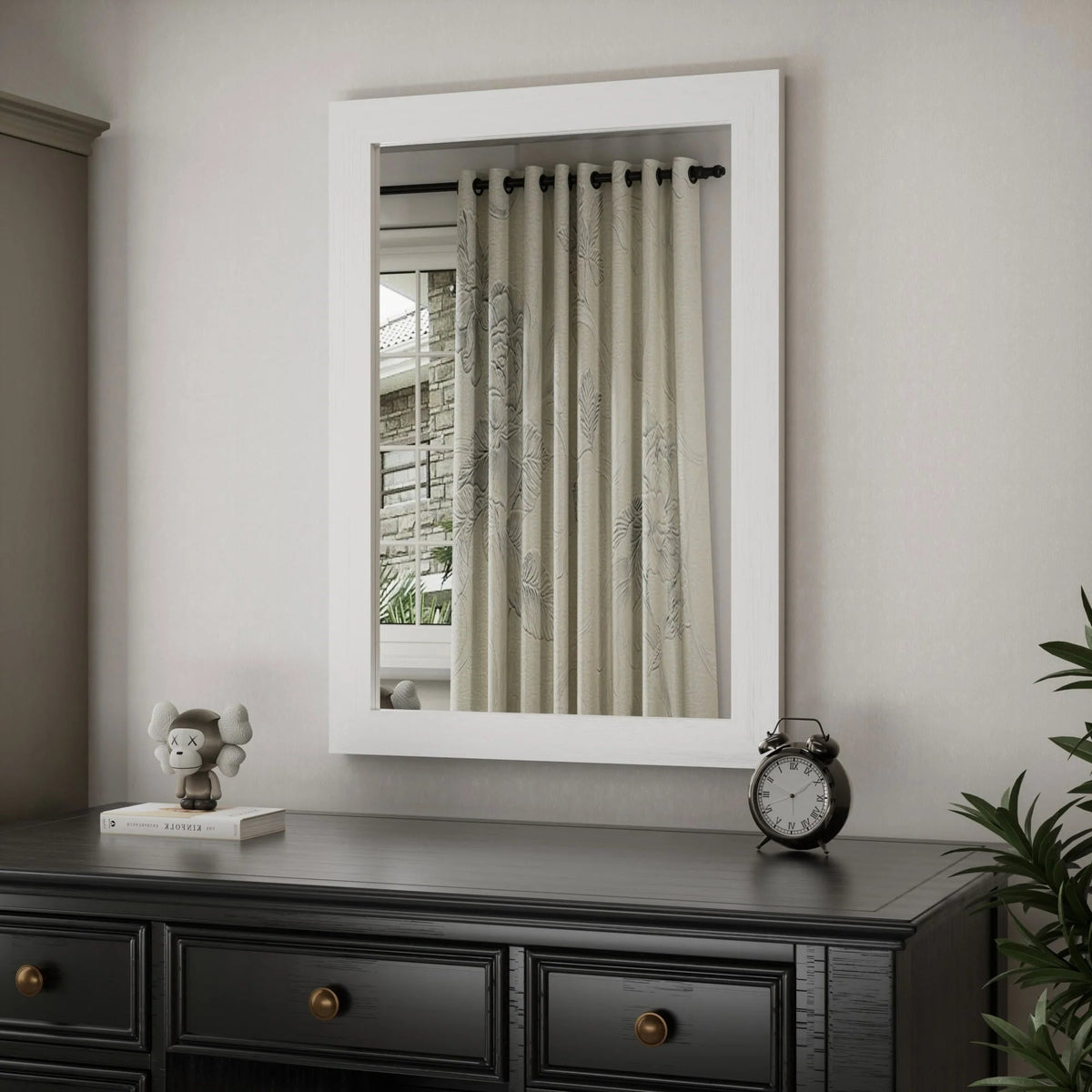 Rectangular Wall Mirror With Wood Frame, 18 x 26 in, 22 x 30 in, 24 x 36 in, or 40 x 26 in - Multiple Sizes