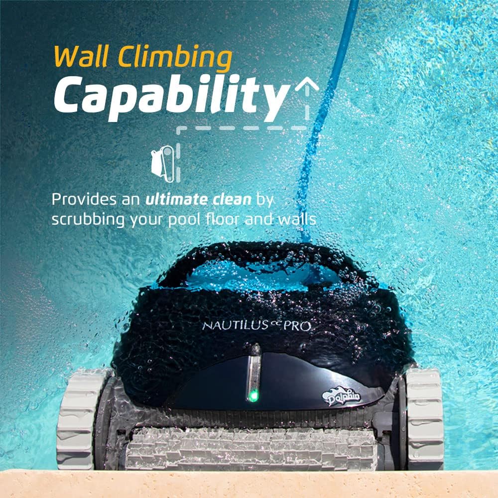 Dolphin Robotic Pool Vacuum Cleaner For Pools Up To 33 ft, Wall Climbing - Nautilus CC 99996113-US