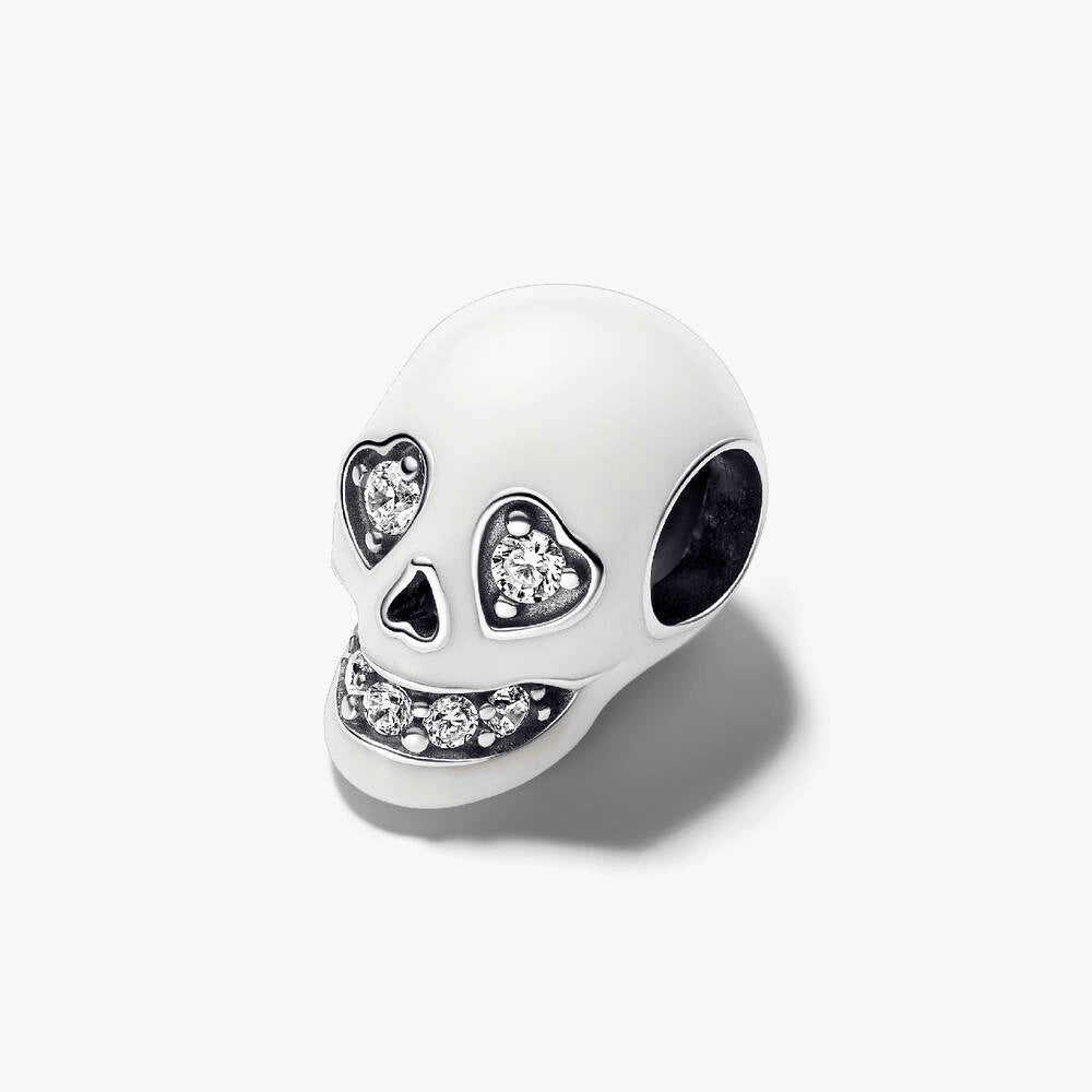 Glow-in-the-dark Sparkling Skull Charm