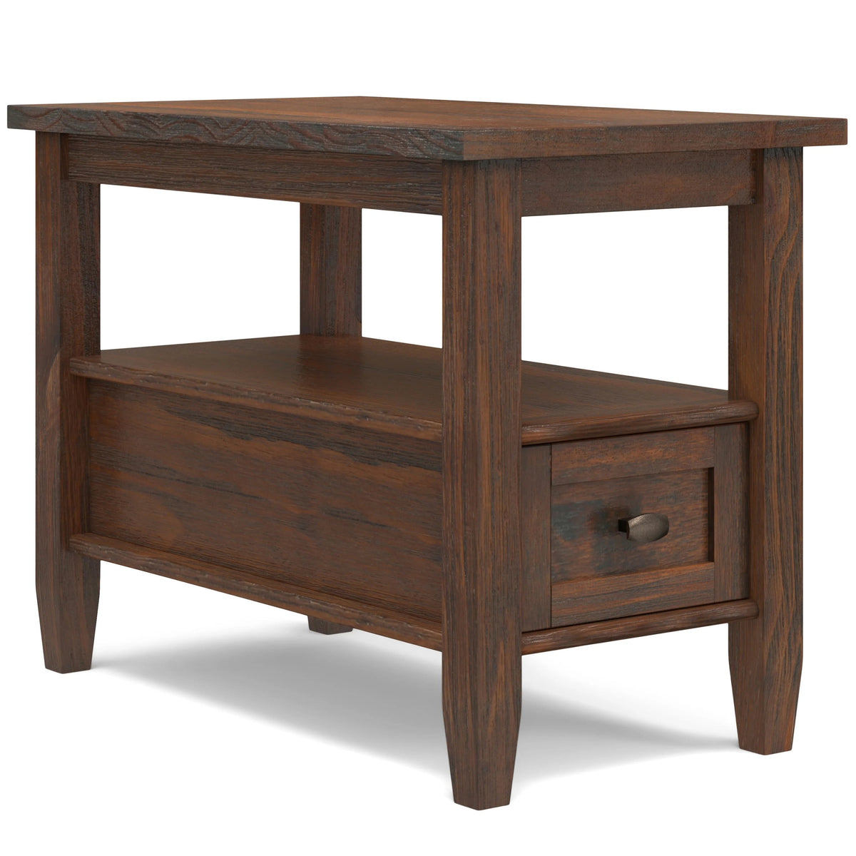 Solid Wood Narrow Side Table, 14 in Wide, 24 in D x 14 in W x 20 in H