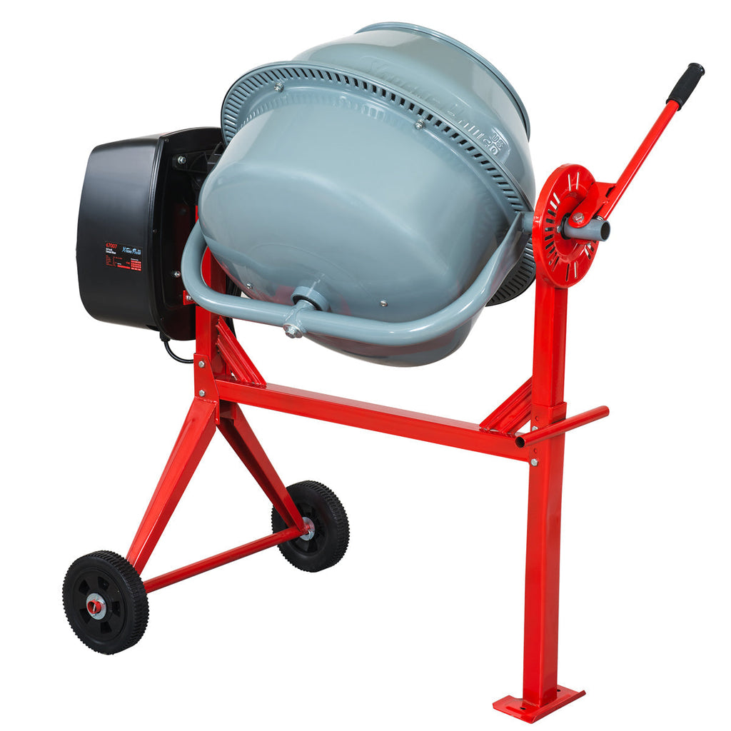 Portable Electric Cement Mixer for Concrete and Mortar, 4 Cu. Ft., 500W
