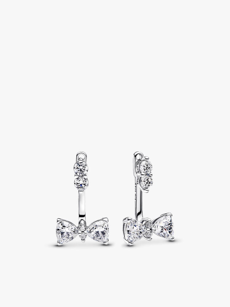 Sparkling Bow Drop Earrings