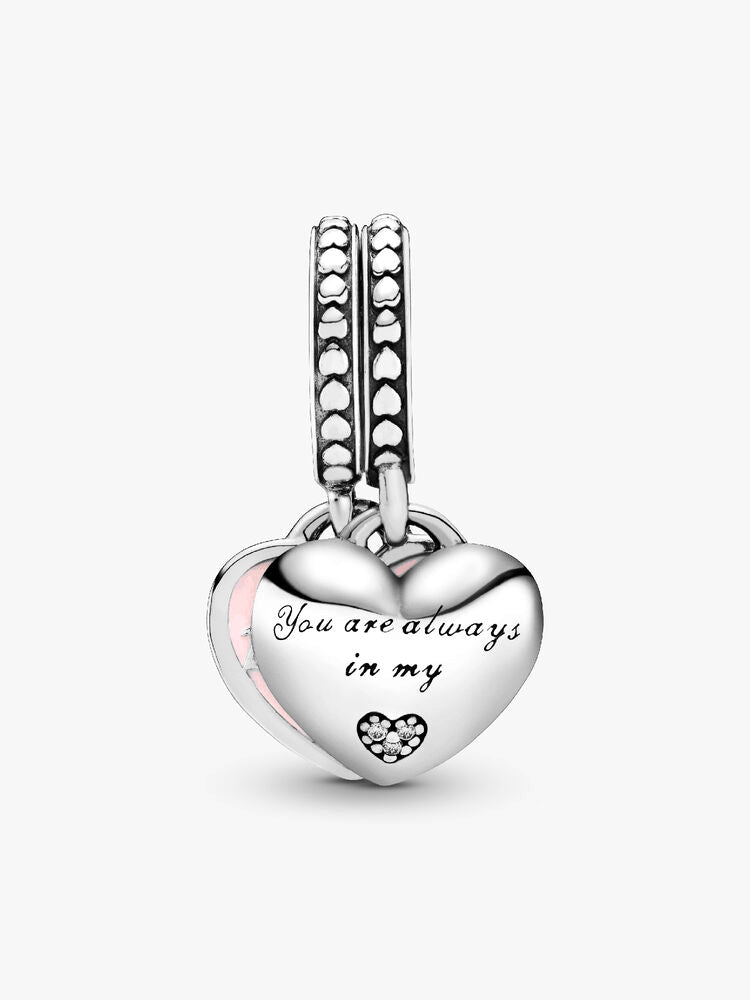 Mother & Daughter Hearts Dangle Charm