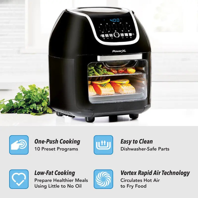 PowerXL Vortex Air Fryer Pro Plus 10 Quart Black 1700 Watts