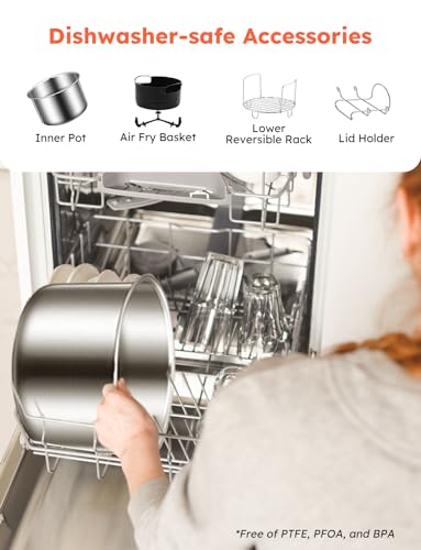 Nuwave Duet Air Fryer And Electric Pressure Cooker Combo, 6 QT Stainless Steel Pot