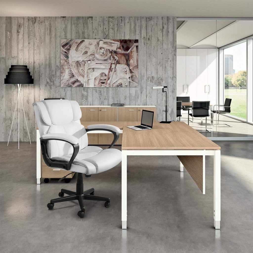 Mid-Back Ergonomic Swivel Office Chair - Black