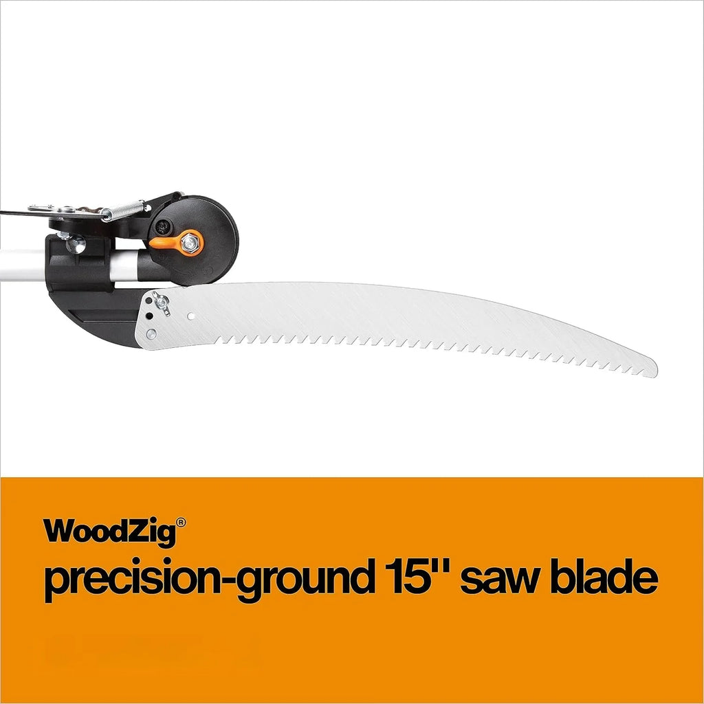 Extendable Tree Pruner And Pole Saw, 7.9 - 12 Feet, 15-Inch Double-Grind Saw Blade - 92406935K
