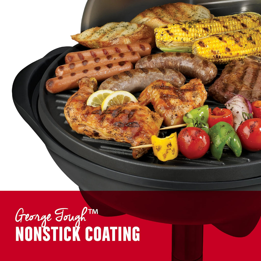 George Foreman Indoor/Outdoor Electric Grill, Silver, 12+ Servings Up To 15 - GGR50B
