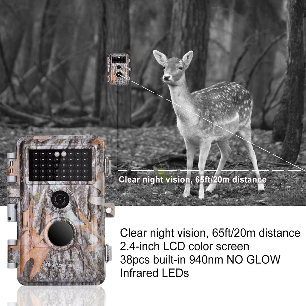 5-Pack Game & Deer Trail Cameras, 16MP 1920x1080P Video, Camo