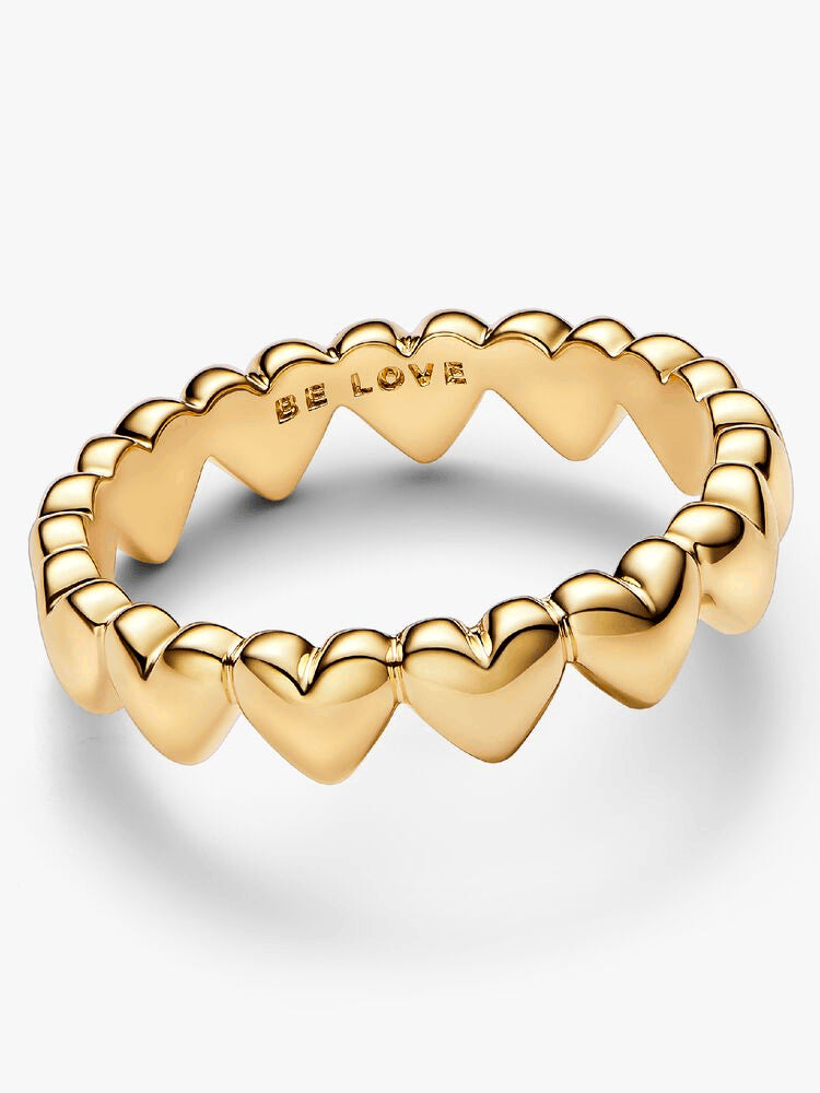 Row of Hearts Ring