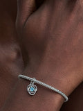Sea Aqua Blue Eternity Circle Dangle Charm