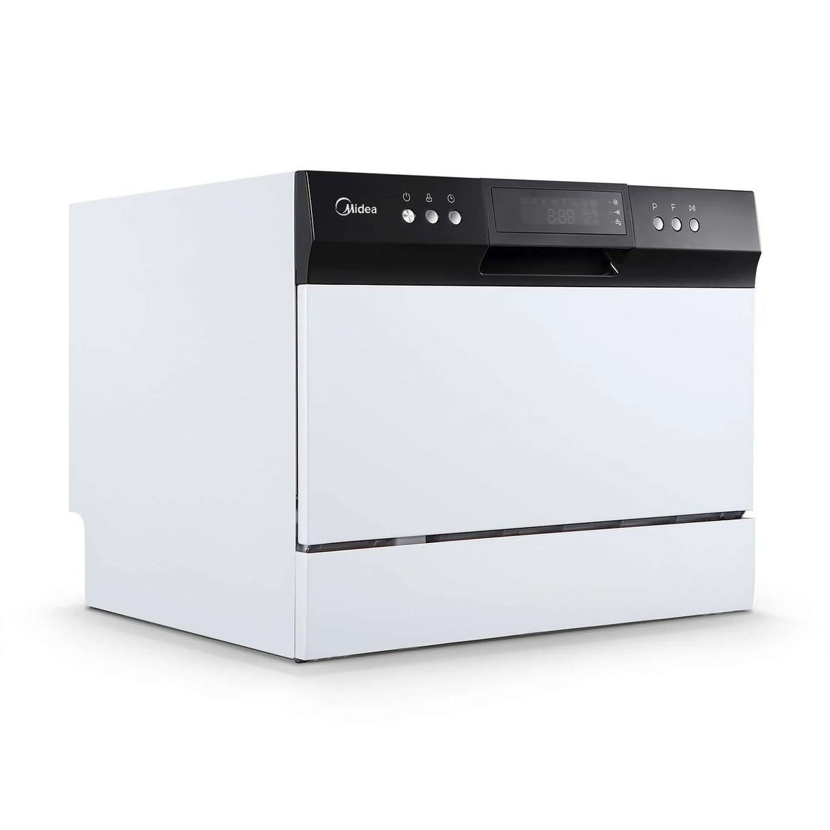 Midea Portable Countertop Dishwasher, 6 Place Settings, 8 Programs, White - MDC22P1AWW