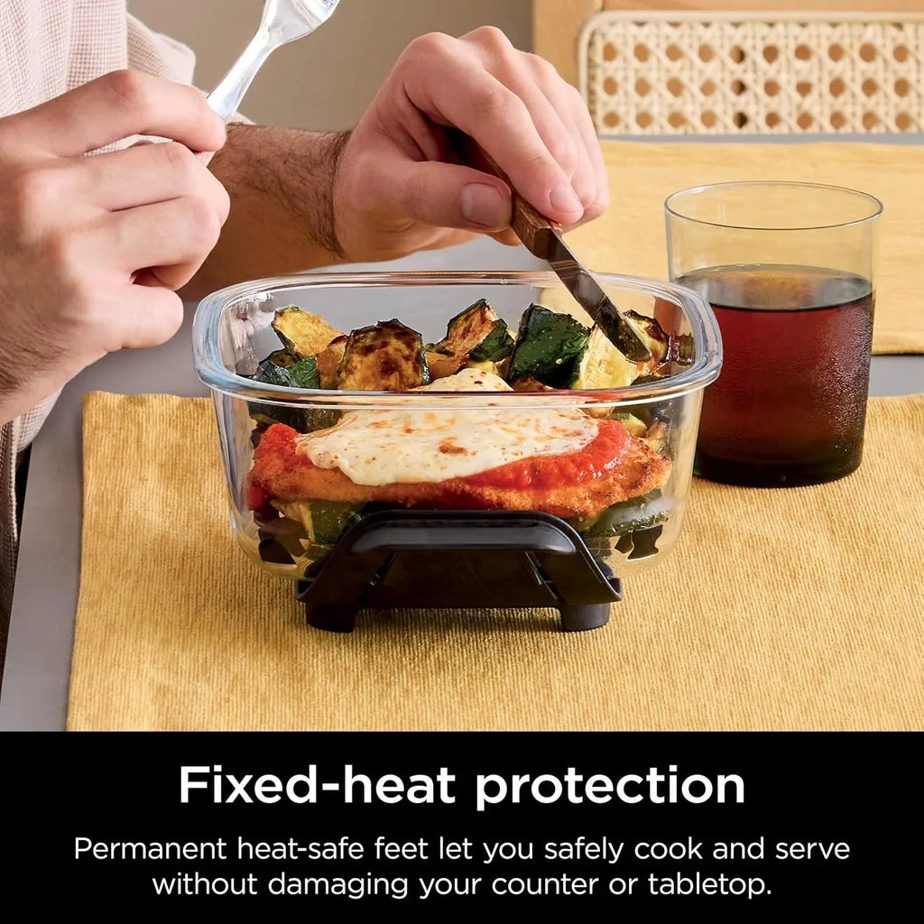 Ninja Crispi 4-in-1 Portable Glass Air Fryer Cooking System, 1500W, 4 QT And 6-Cup Containers