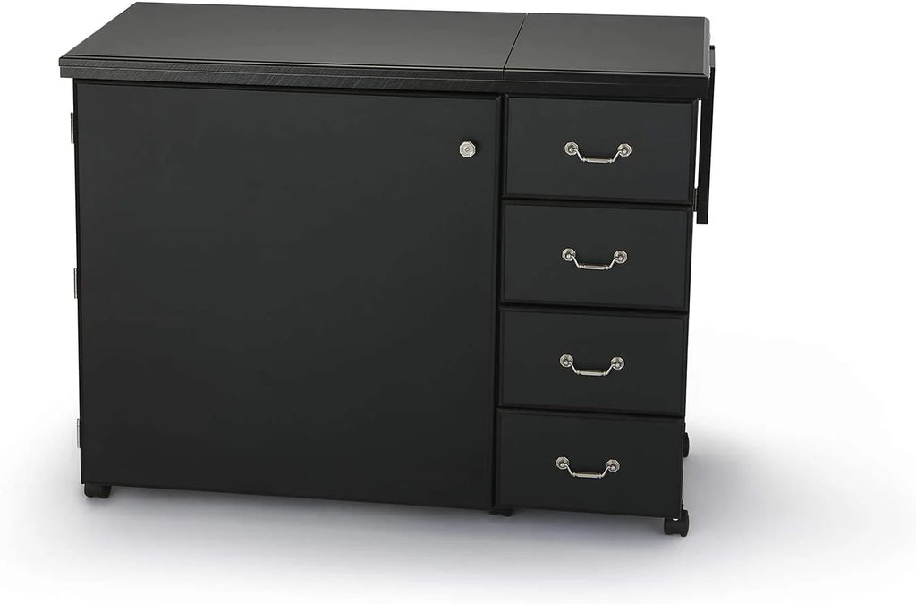 Norma Jean Sewing Cabinet With Storage And Airlift, Black, 45-Pound Capacity - 353