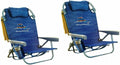Tommy Bahama Backpack Beach Chairs, Blue, 2 Pack - 300 lb Capacity