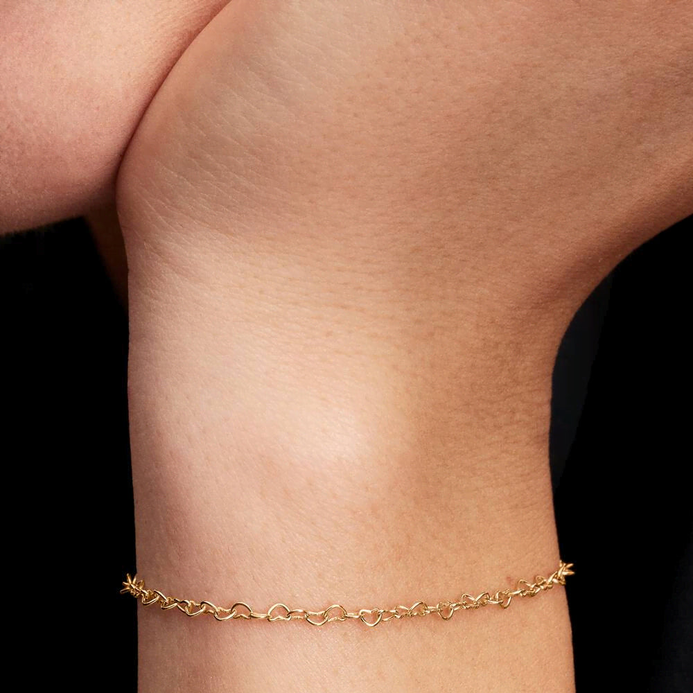 Pandora Era Linked Hearts Chain Bracelet