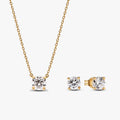 Pandora Era Lab-grown Diamond Pendant Necklace and Earring Set 2.00 carat tw 14k Gold