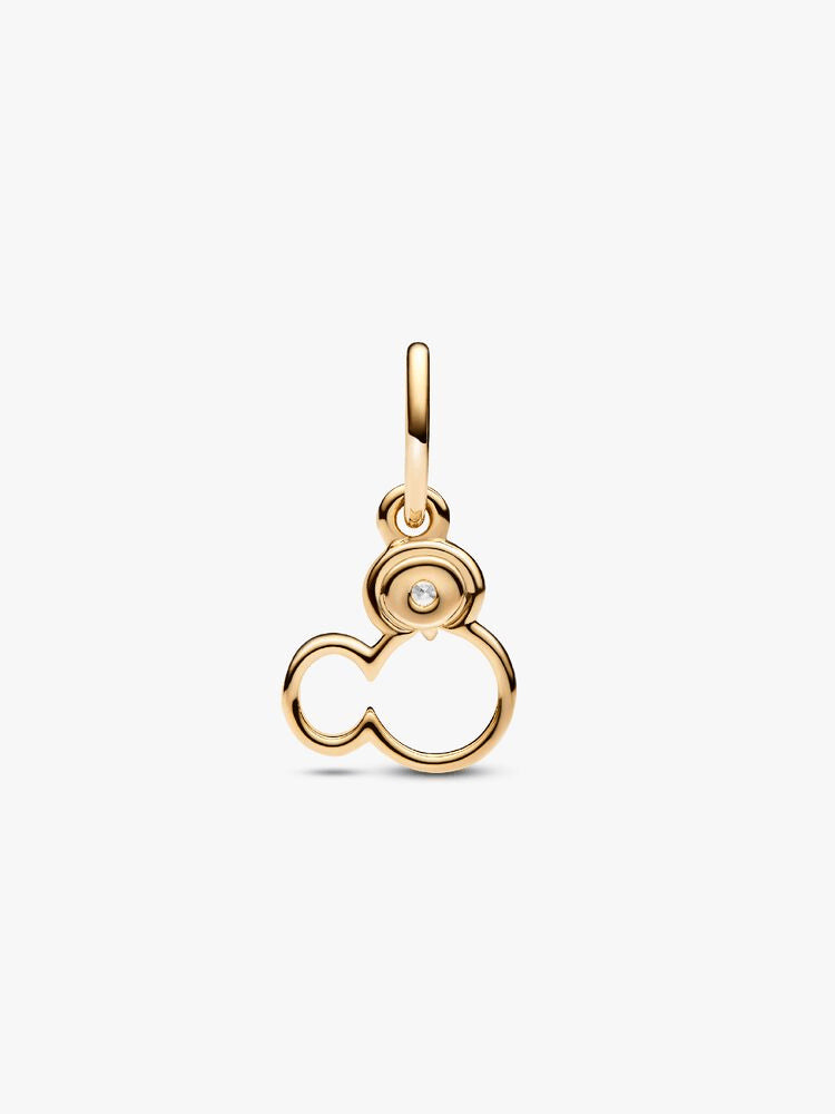Disney Mickey Mouse Silhouette Lab-Grown Diamond Dangle Charm