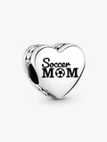 Engravable Soccer Mom Heart Charm
