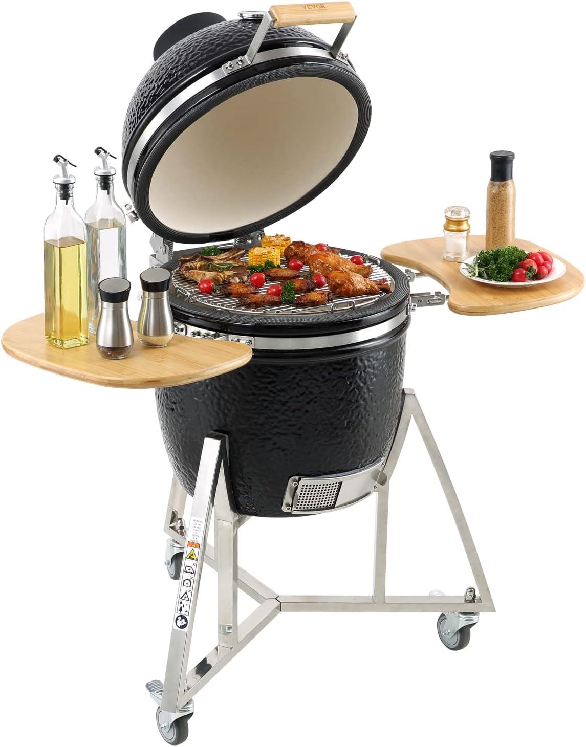 Portable Charcoal Grill With Lid And Cart, 18-Inch, Black - 18 Inch Charcoal Grill
