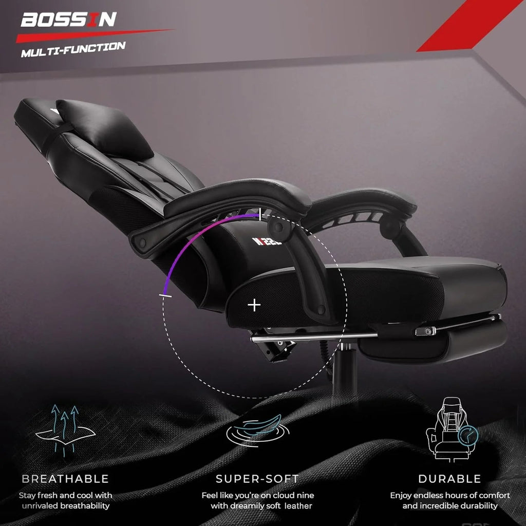 Racing Style Gaming Chair, 300 lbs Big And Tall High Back Computer Chair
