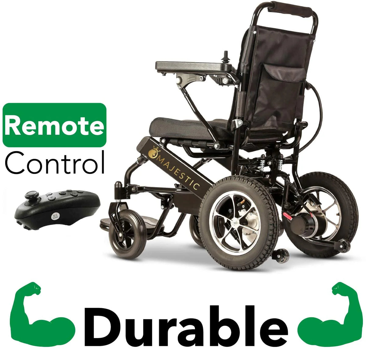 Comfy Go Folding Electric Power Wheelchair, 17.5 Seat Width