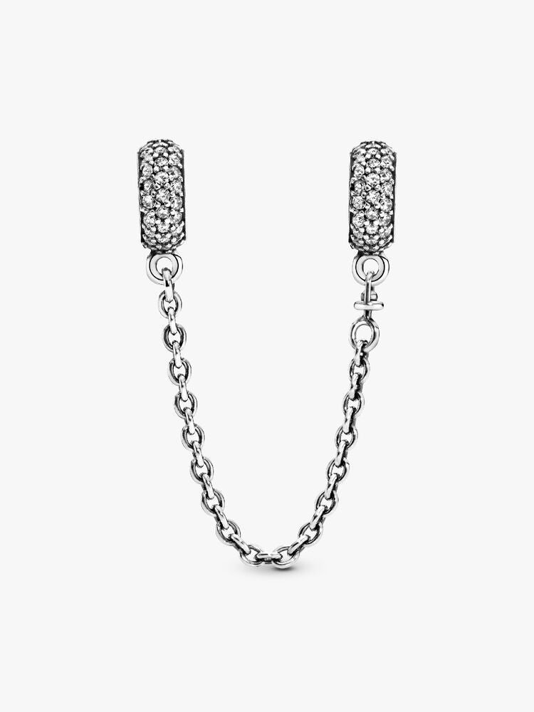 Sparkling Pavé Safety Chain Charm
