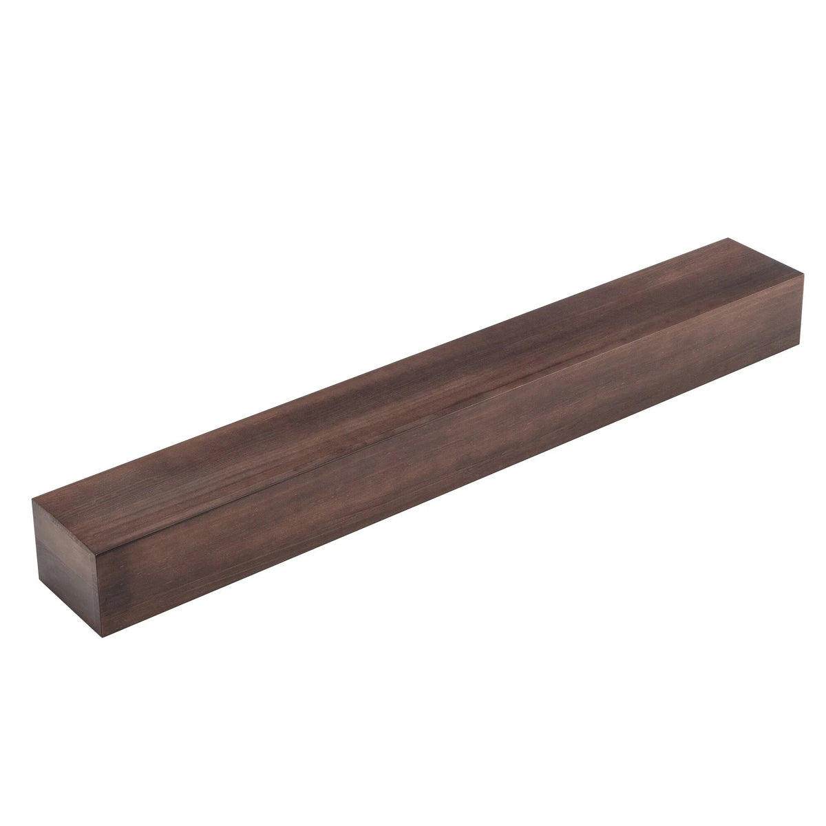 72 Inch Solid Pine Fireplace Mantel Wall-Mounted Floating Shelf - Brown