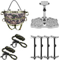 UIIHUNT Tree Saddle Hunting Kit With 16 x 12 in Platform, Gen1 Saddle And 4-Pack Climbing Sticks - Full Mobile Tree Saddle Hunting System