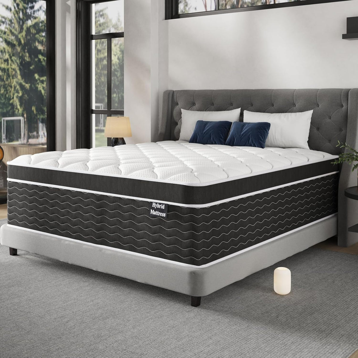 Full Size 10 Inch Medium Plush Hybrid Mattress In A Box