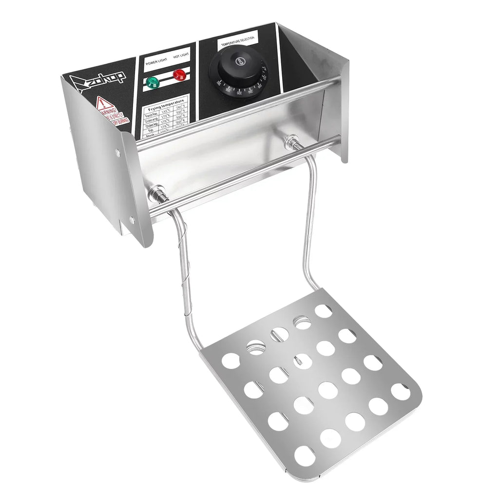ZOKOP Countertop Electric Deep Fryer 6.3QT/6L Stainless Steel, 2500W