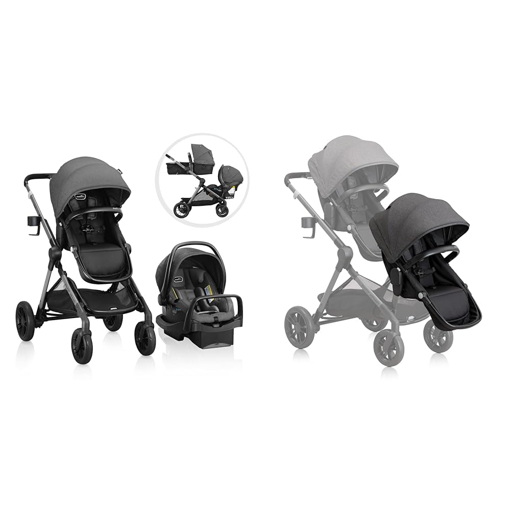 Evenflo Pivot Xpand Modular Travel System With LiteMax Infant Car Seat