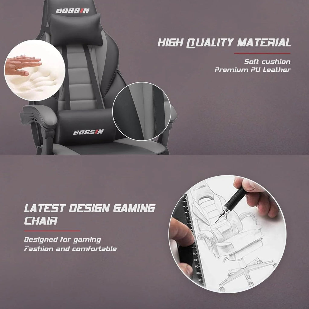 Racing Style Gaming Chair, 300 lbs Big And Tall High Back Computer Chair