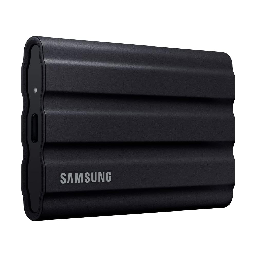 Samsung T7 Shield 2TB Portable SSD, USB 3.2 Gen 2, Black - MU-PE2T0S/AM