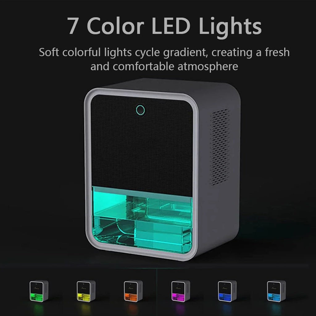 VCJNMQ Bedroom Dehumidifier With Hygrometer, 2.2L Water Tank, RGB LED Light