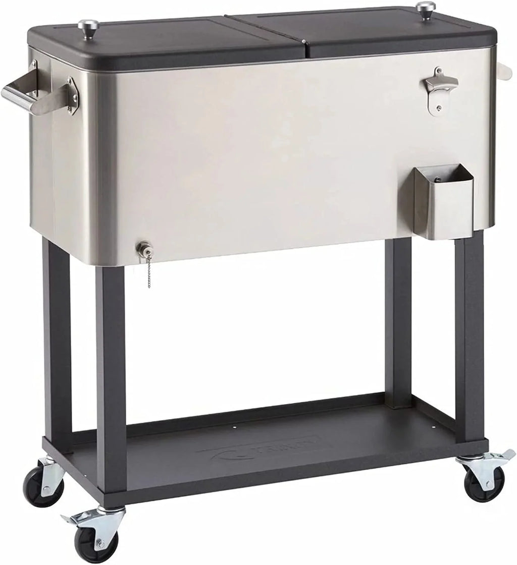 TRINITY Stainless Steel Cooler With Cover, 100 Quart - TXK-0804