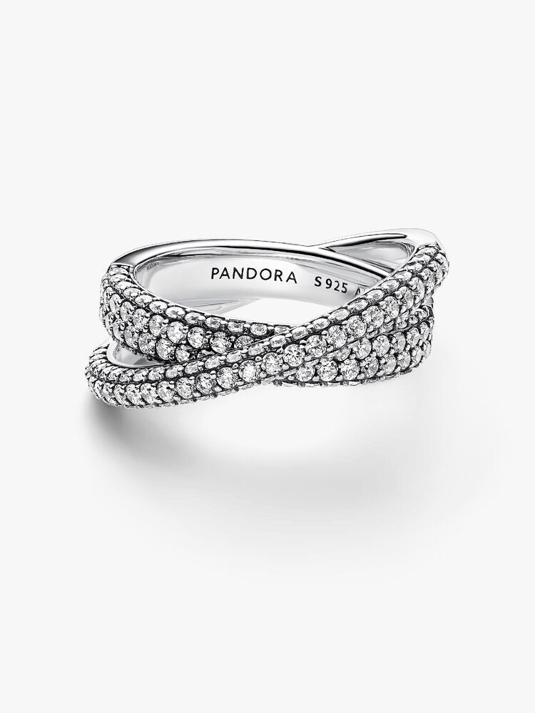 Pandora Timeless Pavé Crossover Dual Band Ring