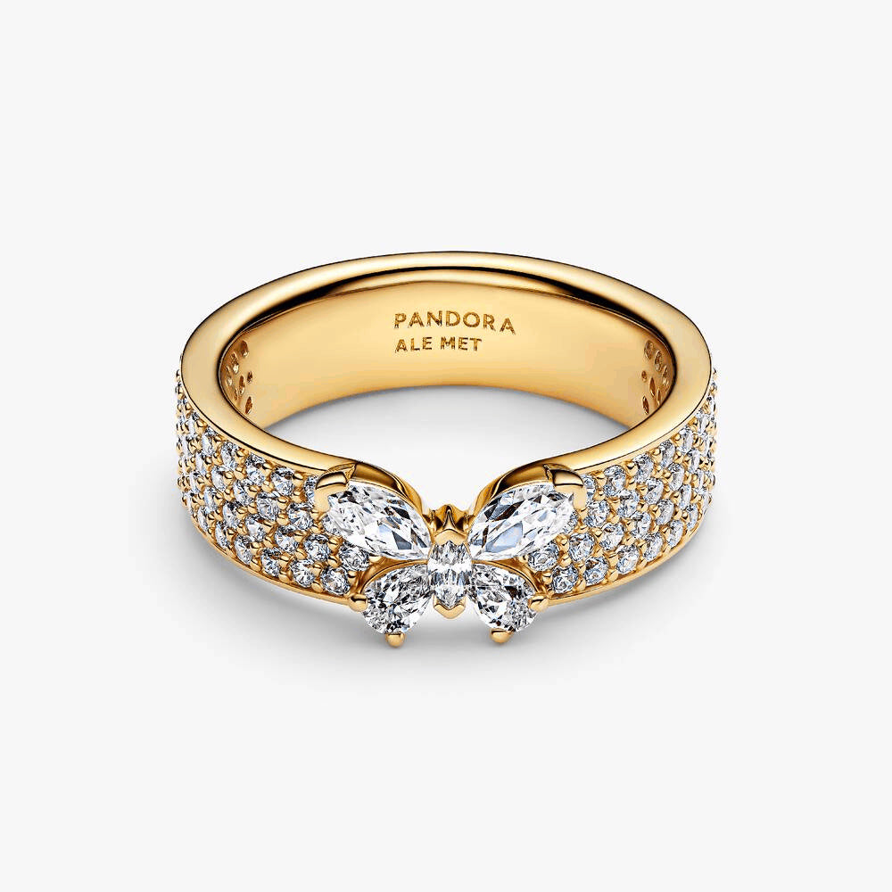 Sparkling Butterfly Bold Ring