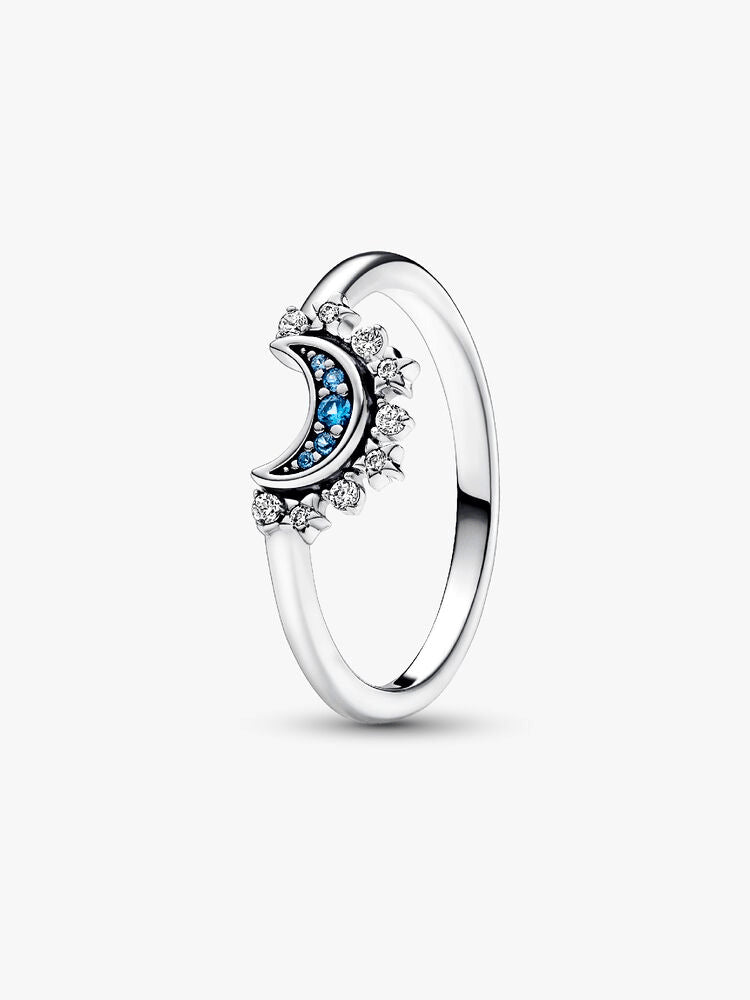 Celestial Sparkling Sun and Moon Ring Set