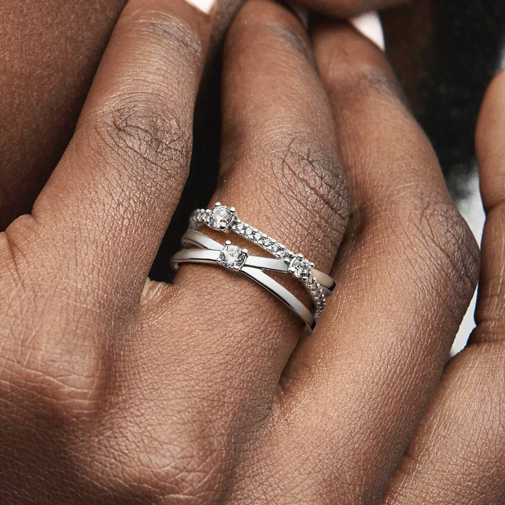 FINAL SALE - Sparkling Triple Band Ring