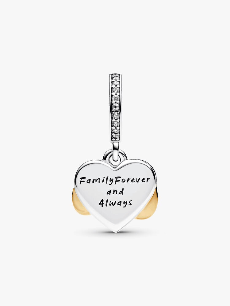 Sparkling Infinity Heart Dangle Charm